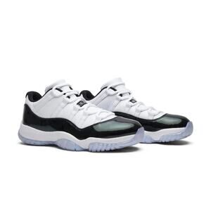 4Y Nike Air Jordan 11 Retro GS 'Emerald' 2017 Shoes Boys White 528896-145